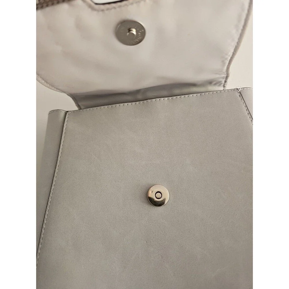 Mossimo Backpack Womens  Gray Faux Leathe  With Adjustable Straps Magnetic Flap
